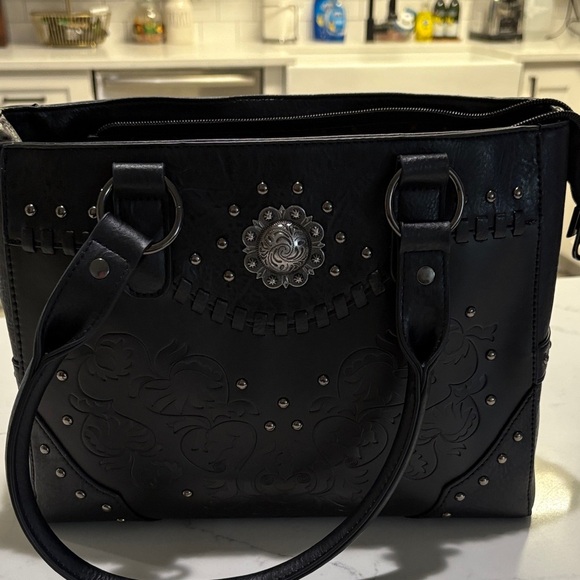 Elegant Black Embellished Tote Bag Excellent condition - Picture 7 of 7